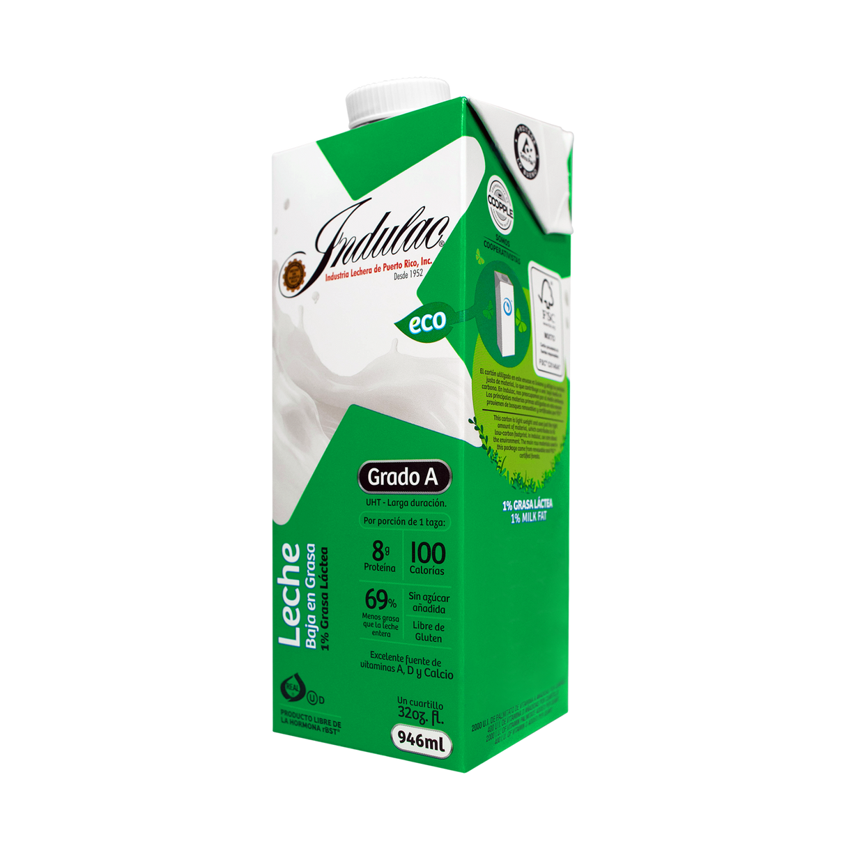 Leche Indulac 1% 32oz